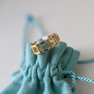 LAST ONE Tiffany Style ATLAS Fashion Gold Roman Numeral Ring 8